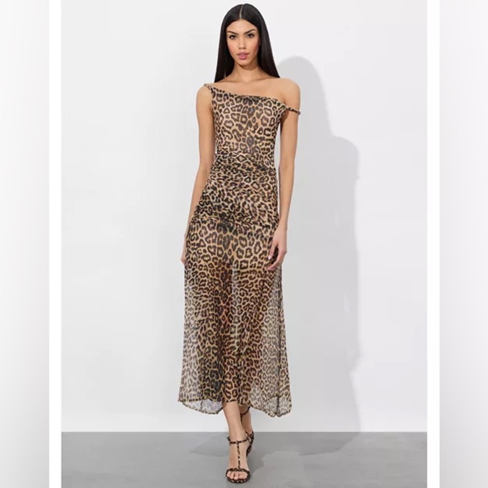 Alice & Olivia Bianca Twist Off-the-Shoulder Dress, size 10 New